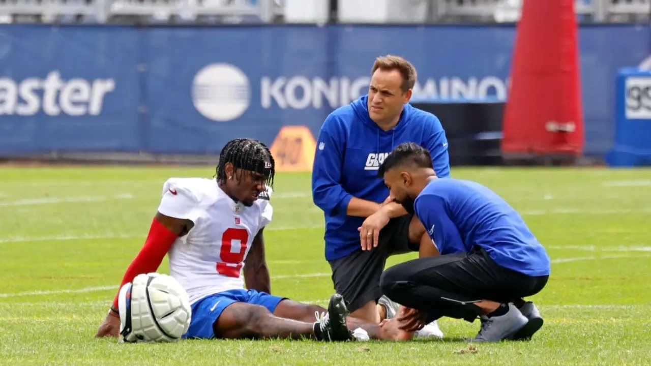 Giants Rookie Malik Nabers Suffers Ankle Injury During Practice