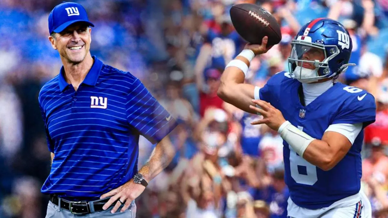 John Harbaugh and Jaxon Dart