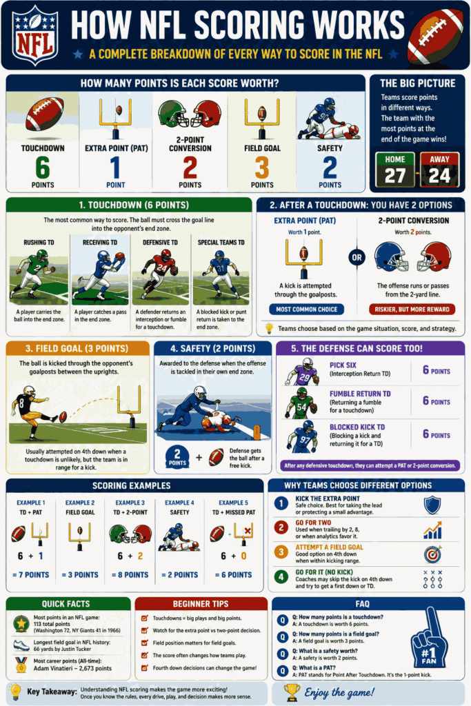 Complete breakdown how NFl Scoring Works