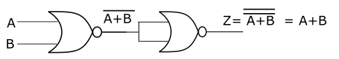 OR GATE BY NOR GATE