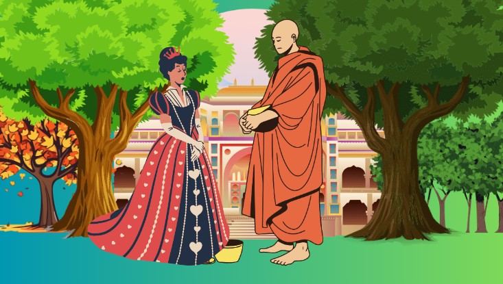 princes talking to sanyasi husband.