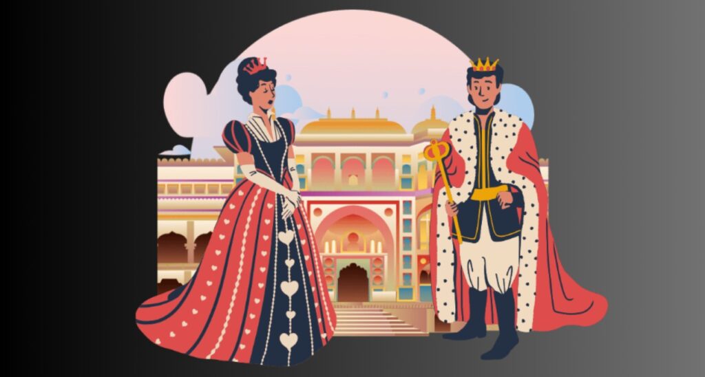 princess talking to king