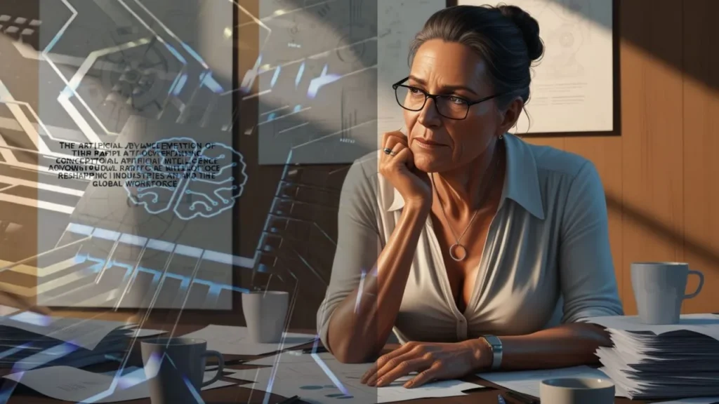 Women thinking about AI