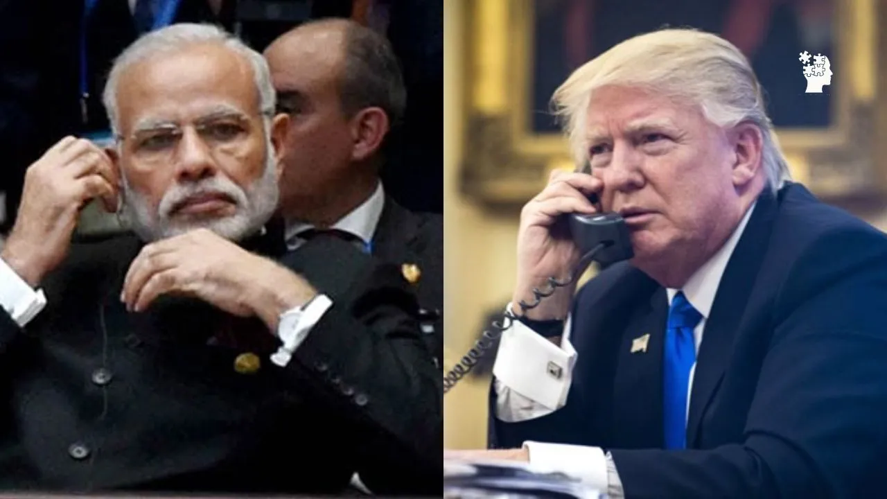 PM Modi and Donald Trump talking over the phone