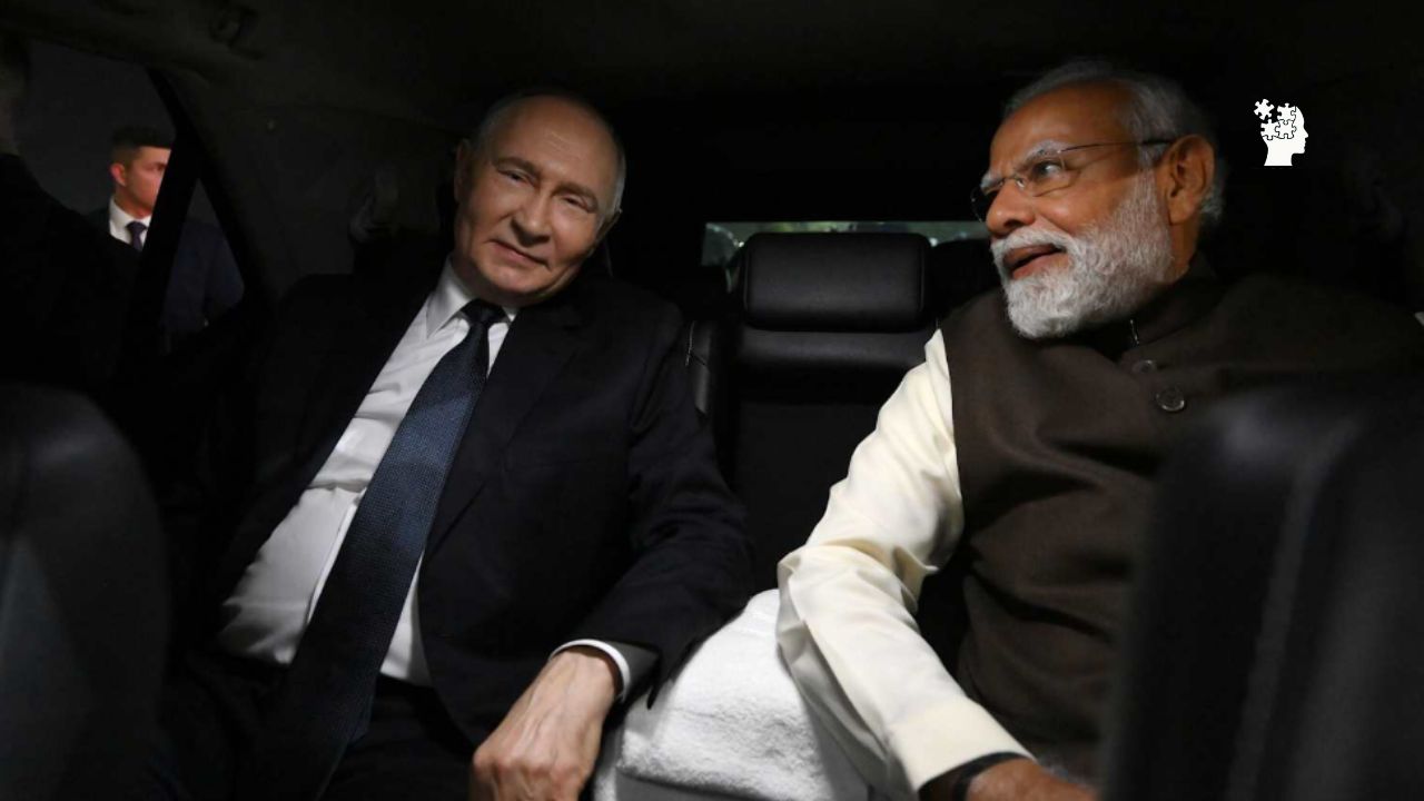 Vladimir Putin and Narendra Modi Sit inside Car