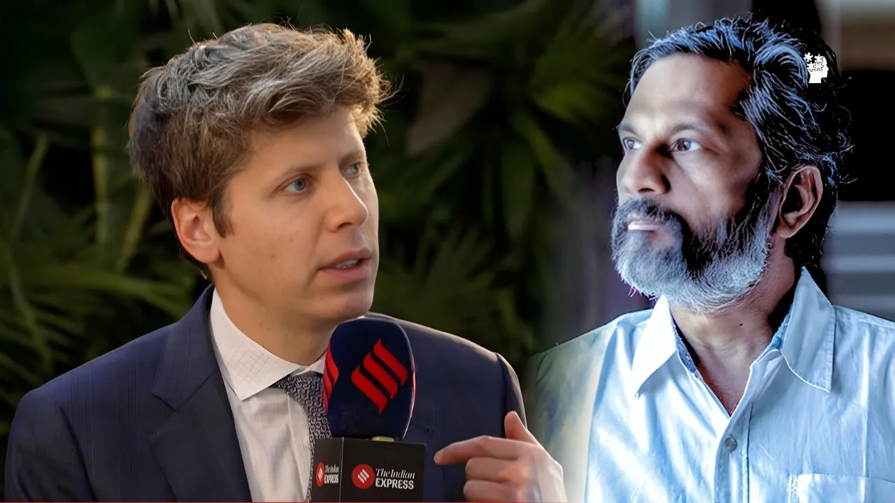 OpenAI CEO Sam AltmanLeft and Zoho founder Sridhar Vembu right wisdom imbibe