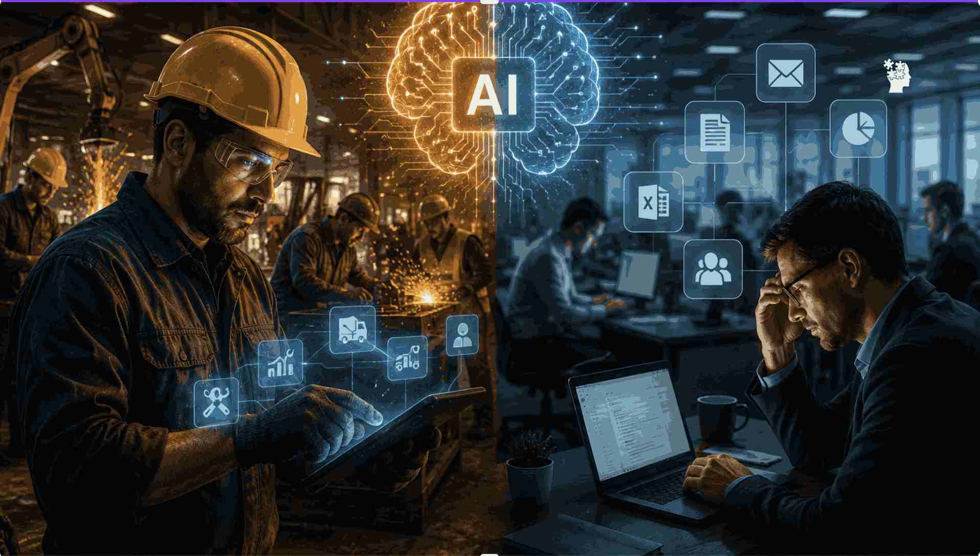 The Hidden AI Revolution Nobody's Talking About: Why Manual Workers Are Outpacing Office Workers